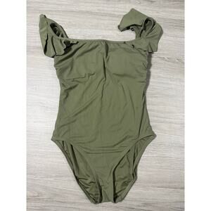 Vince Camuto One-Piece Swimsuit - Safari Green - Size 8 - Excellent Condition